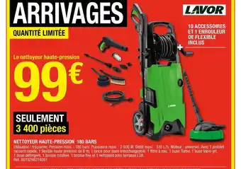 Brico Dépôt Nettoyeur Haute-pression 180 Bars Lavor offre