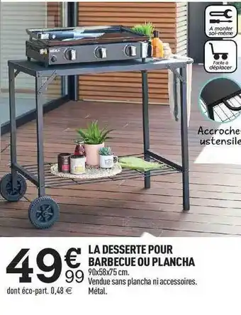 Centrakor La Desserte Pour Barbecue Ou Plancha offre