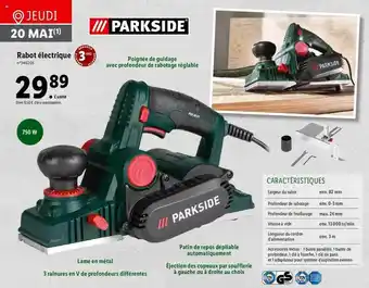Lidl Rabot électrique Parkside offre