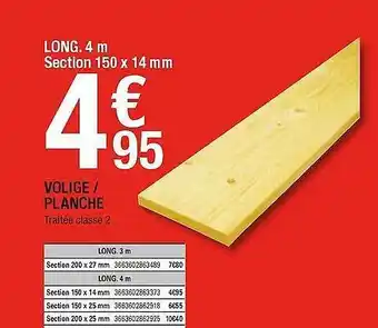 Volige - Planche