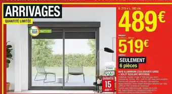 Brico Dépôt Baie Aluminium Coulissante Grise + Volet Roulant Motorisé offre