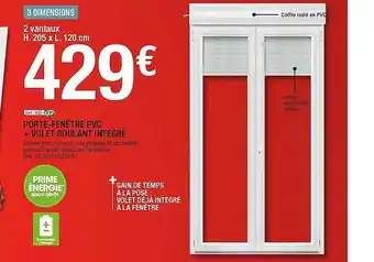 Brico Dépôt Porte-fenêtre Pvc + Volet Roulant Intégré offre