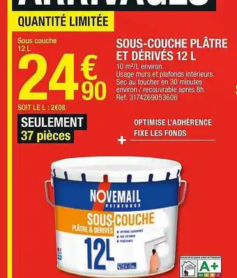 Brico Dépôt Sous-couche Plâtre Et Dérivés 12 L Novemail offre
