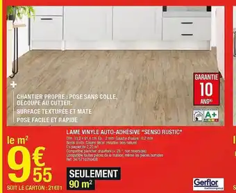 Brico Dépôt Lame Vinyle Auto-adhésive offre