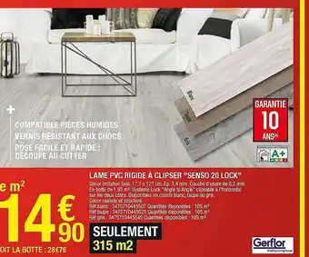 Brico Dépôt Lame Pvc Rigide à Clipser offre