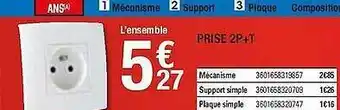 Brico Dépôt Prise 2p+t offre