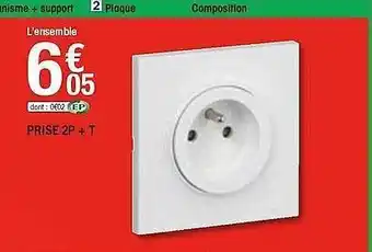 Brico Dépôt Prise 2p + T offre