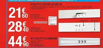 Brico Dépôt Goulotte D'installation 2 M, Kit Goulotte Aluminium offre