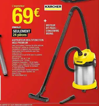 Brico Dépôt Aspirateur Multifonction Wd2 Premium Kärcher offre