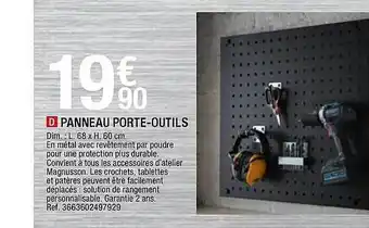 Panneau Porte-outils
