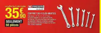 Brico Dépôt Coffret De 6 Clés Mixtes Facom offre
