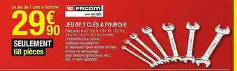 Brico Dépôt Jeu De 7 Clés à Fourche Facom offre