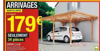 Brico Dépôt Carport 3 X 5 M offre