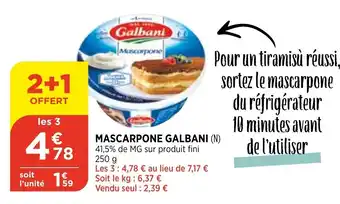 Bi1 Mascarpone galbani offre