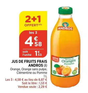 Bi1 Jus de fruits frais andros offre