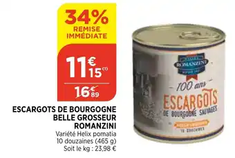 Bi1 Escargots de bourgogne belle grosseur romanzini offre