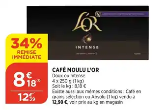 Bi1 Café moulu l'or offre
