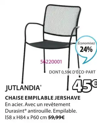 JYSK Chaise empilable jershave offre