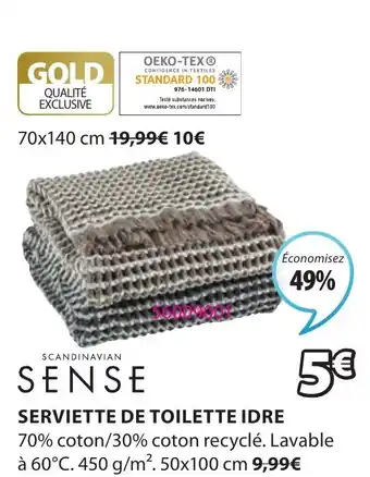 JYSK Serviette de toilette idre offre