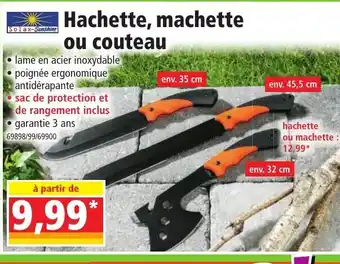 Norma Hachette, machette ou couteau offre