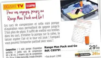 Teleshopping Range max pack and go Réf. C85791 offre