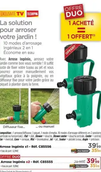 Teleshopping Arrose ingenio x2- Réf. C85555 offre