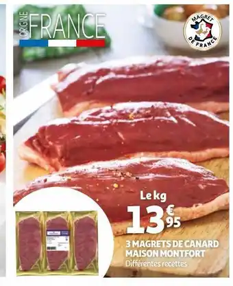 Auchan 3 magret de canard maison montfort offre