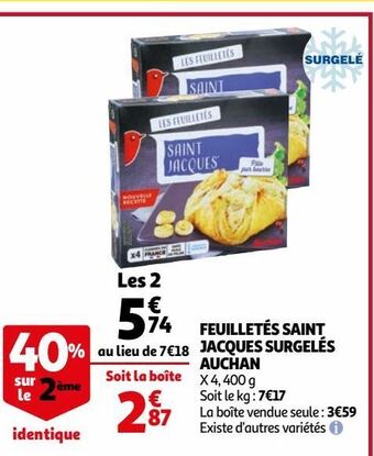 Auchan Feuilletes saint jacques surgeles auchan offre