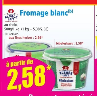 Norma Fromage blanc offre