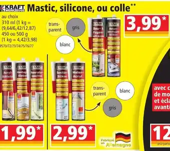 Norma Mastic Silicone Ou Colle offre