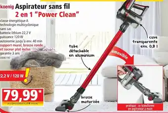 Norma Aspirateur Sans Fil offre