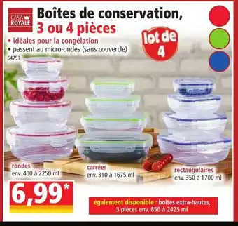 Norma Boîtes de Conservation offre
