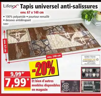 Norma Tapis Universel Anti-Salissures offre