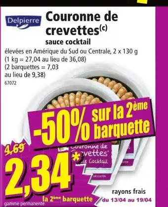 Norma Couronne de Crevettes offre