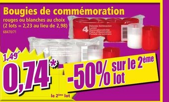 Norma Bougies de Commémoration offre