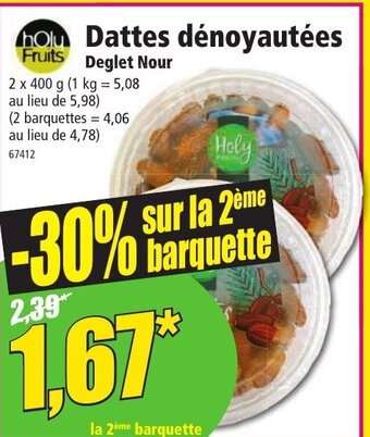 Norma Dattes Dénoyautées offre