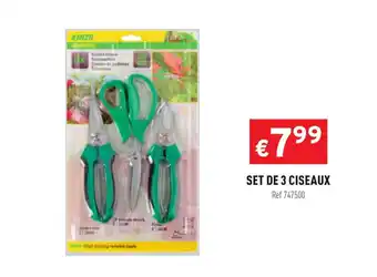SET DE 3 CISEAUX