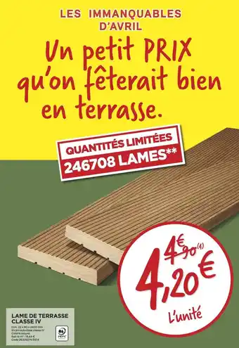 Bricomarché Lame de Terrasse offre