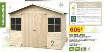 Bricomarché Abri Bois Lopun offre