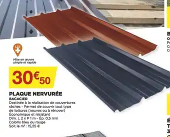 Bricomarché Plaque Nervurée offre