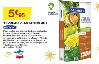 Bricomarché Terreau Plantation 40L offre