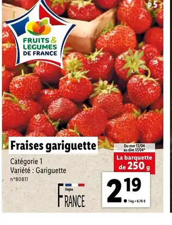 Fraises Gariguette