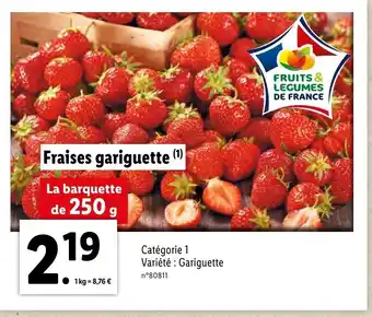 Lidl Fraises Gariguette offre