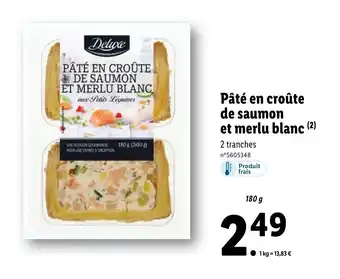 Lidl Pâté en croûte de Saumon offre