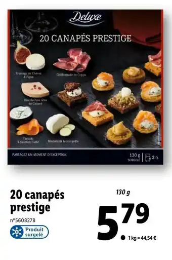 Lidl 20 Canapés Prestige offre