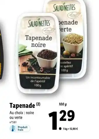 Lidl Tapenade offre