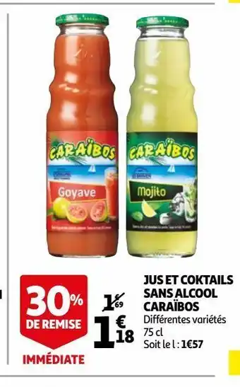 Jus et cocktails sans alcool caraïbos