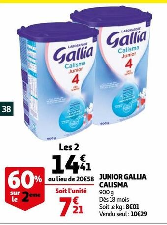 Auchan Junior gallia calisma offre