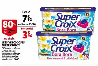 Auchan Lessive ecodoses super croix offre