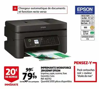 Auchan Imprimante workforce 2485dwf epson offre